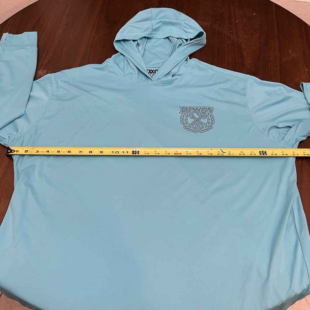Dixxon Flannel Co Men's 3X Turquoise Form Function Performance Sun Hoodie - Picture 8 of 10